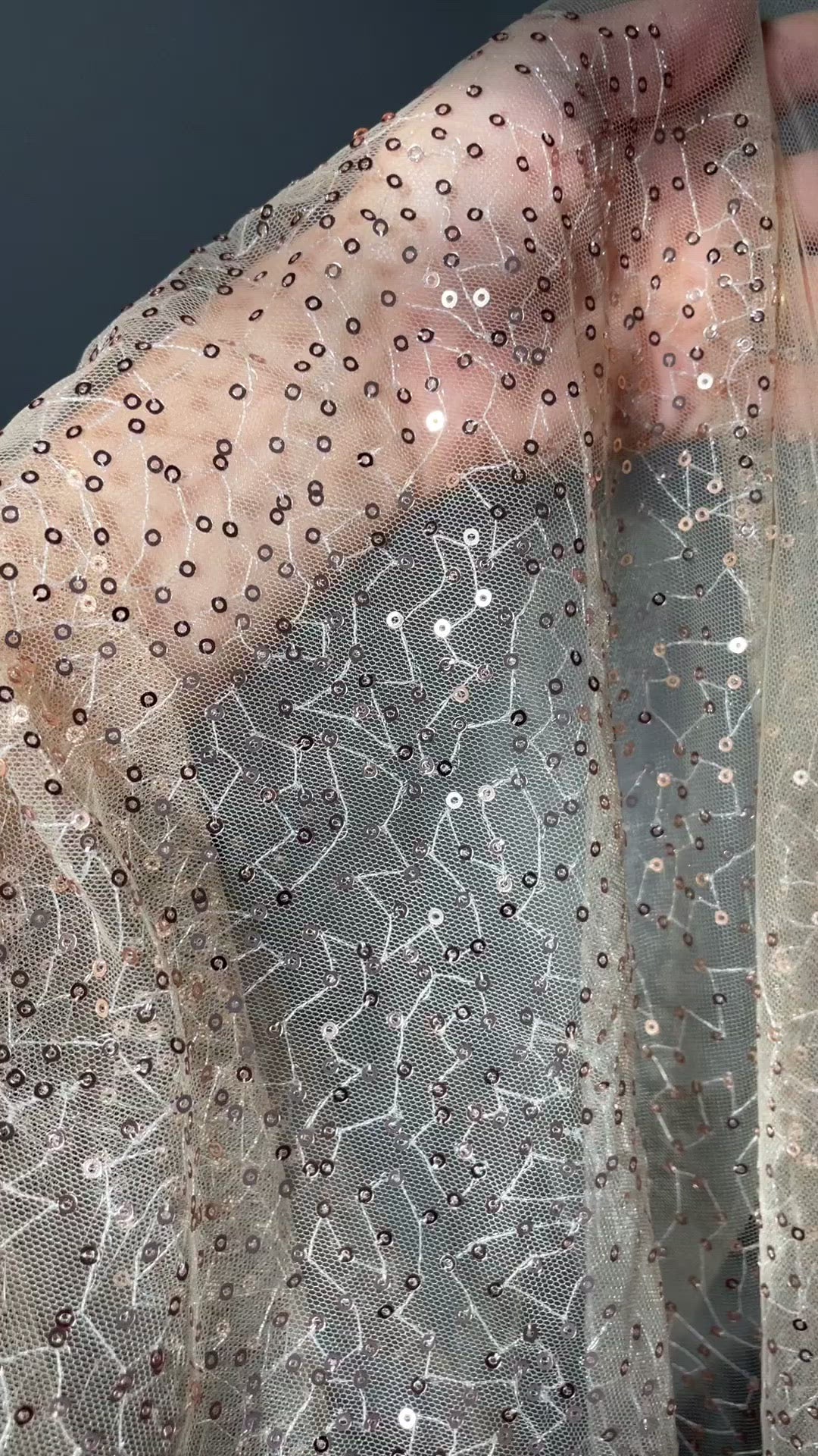 Tulle Ricamato Paillettes
