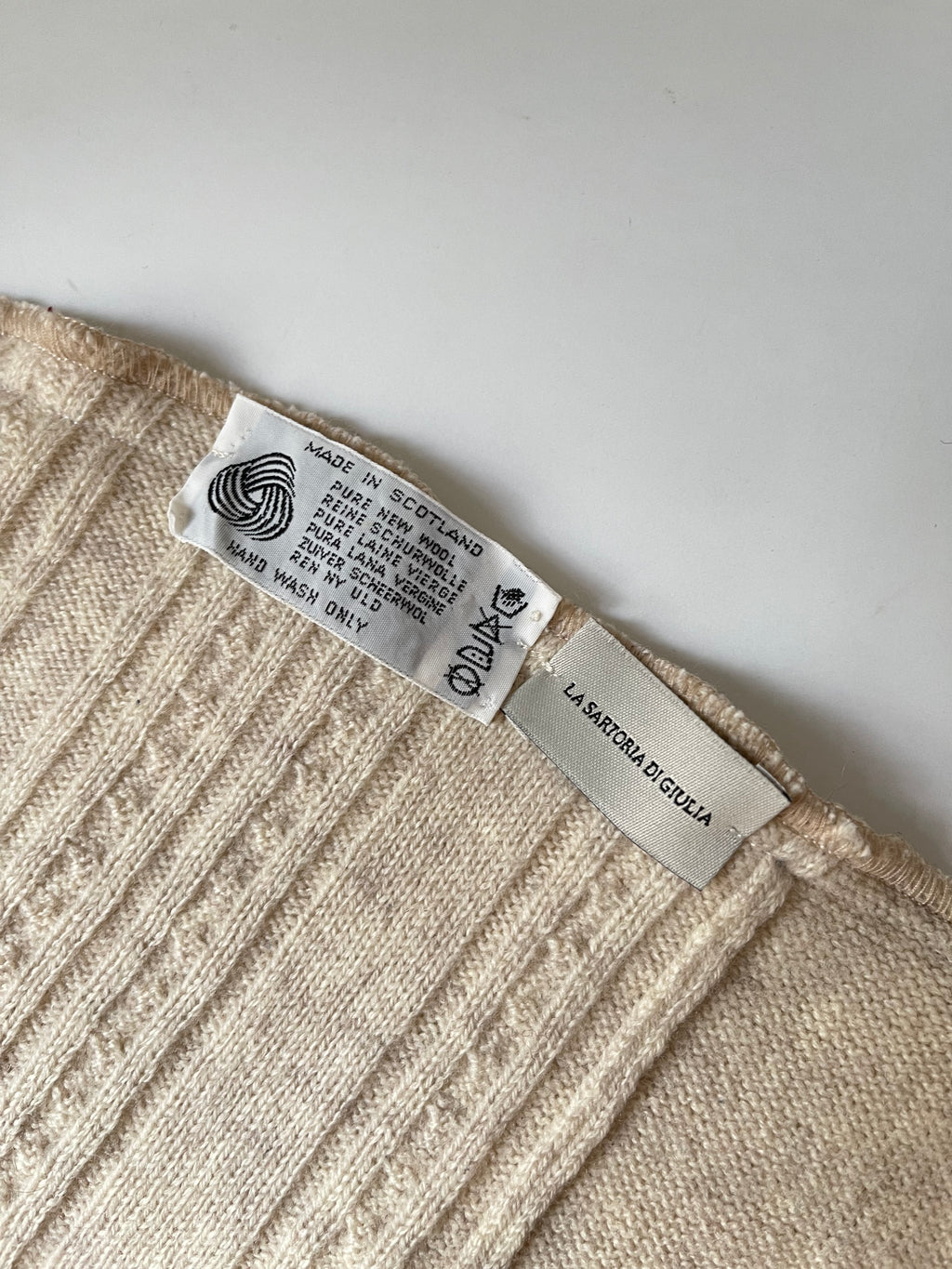 Balaclava panna trama intrecciata