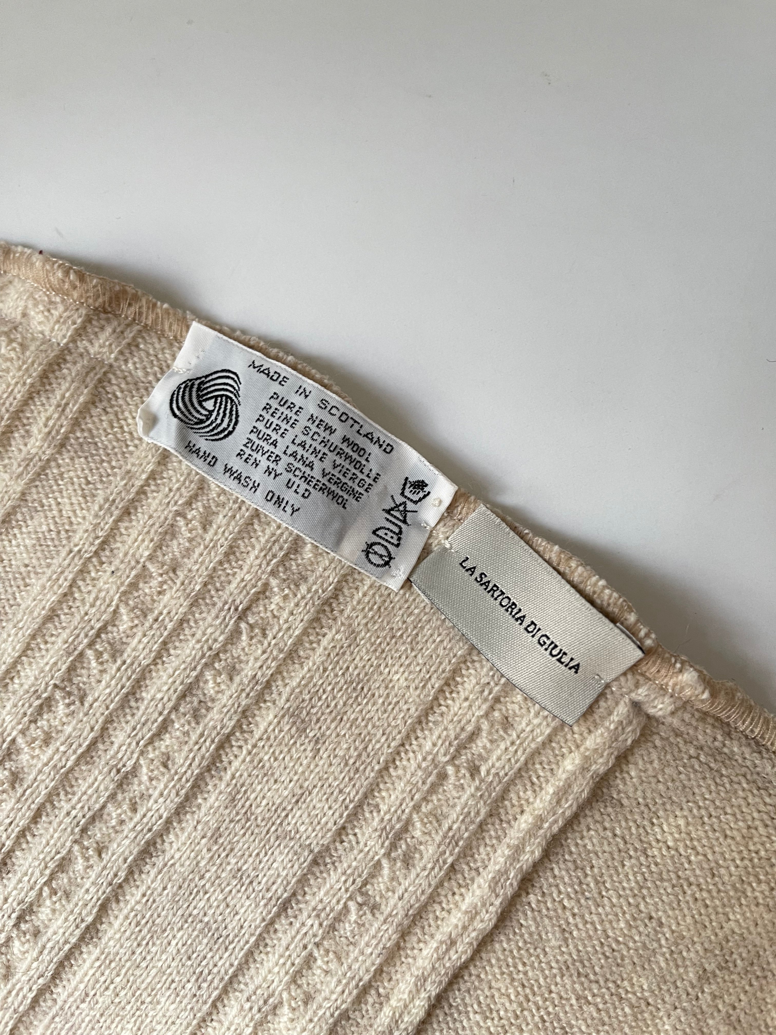 Balaclava panna trama intrecciata