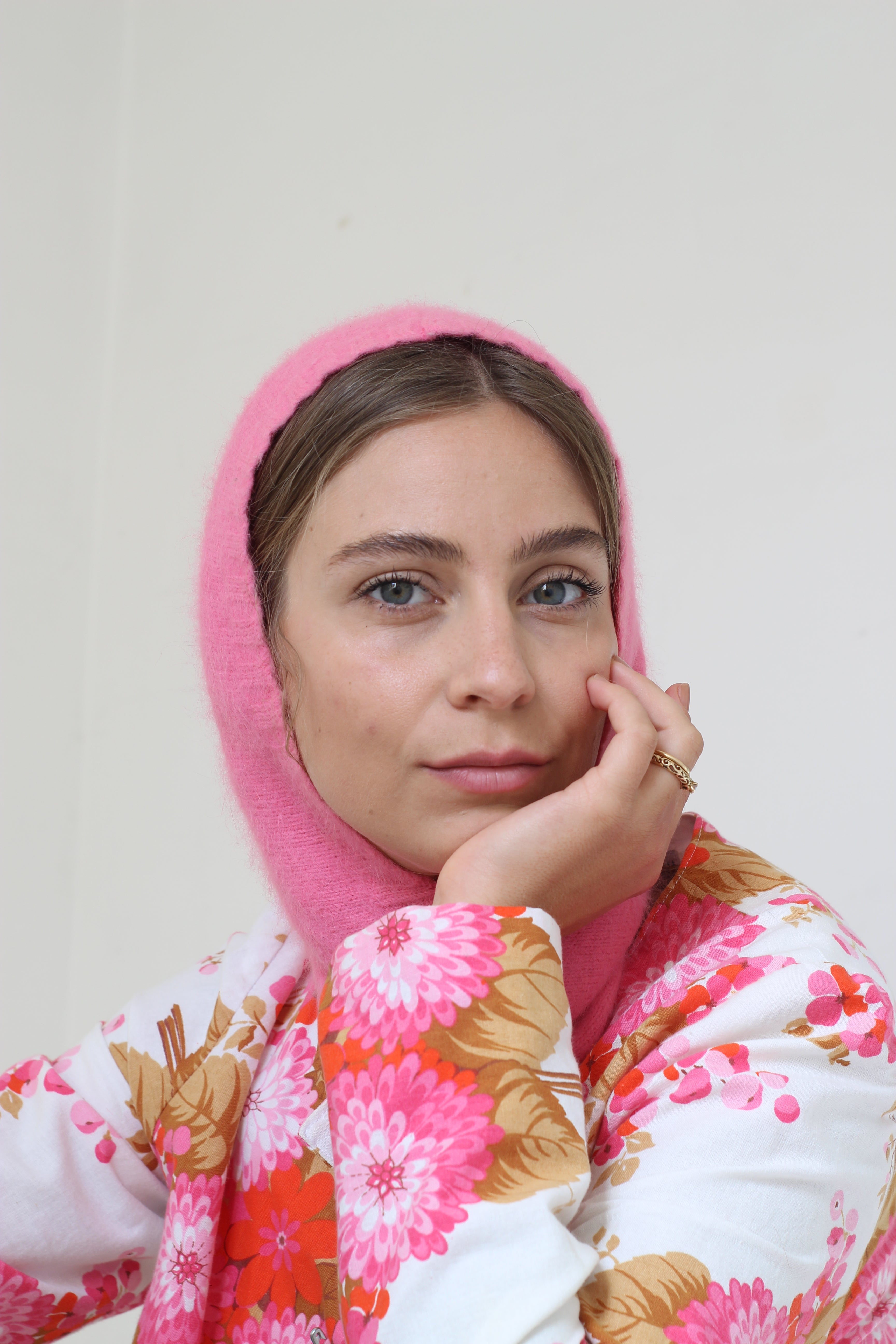 Balaclava fluffy rosa