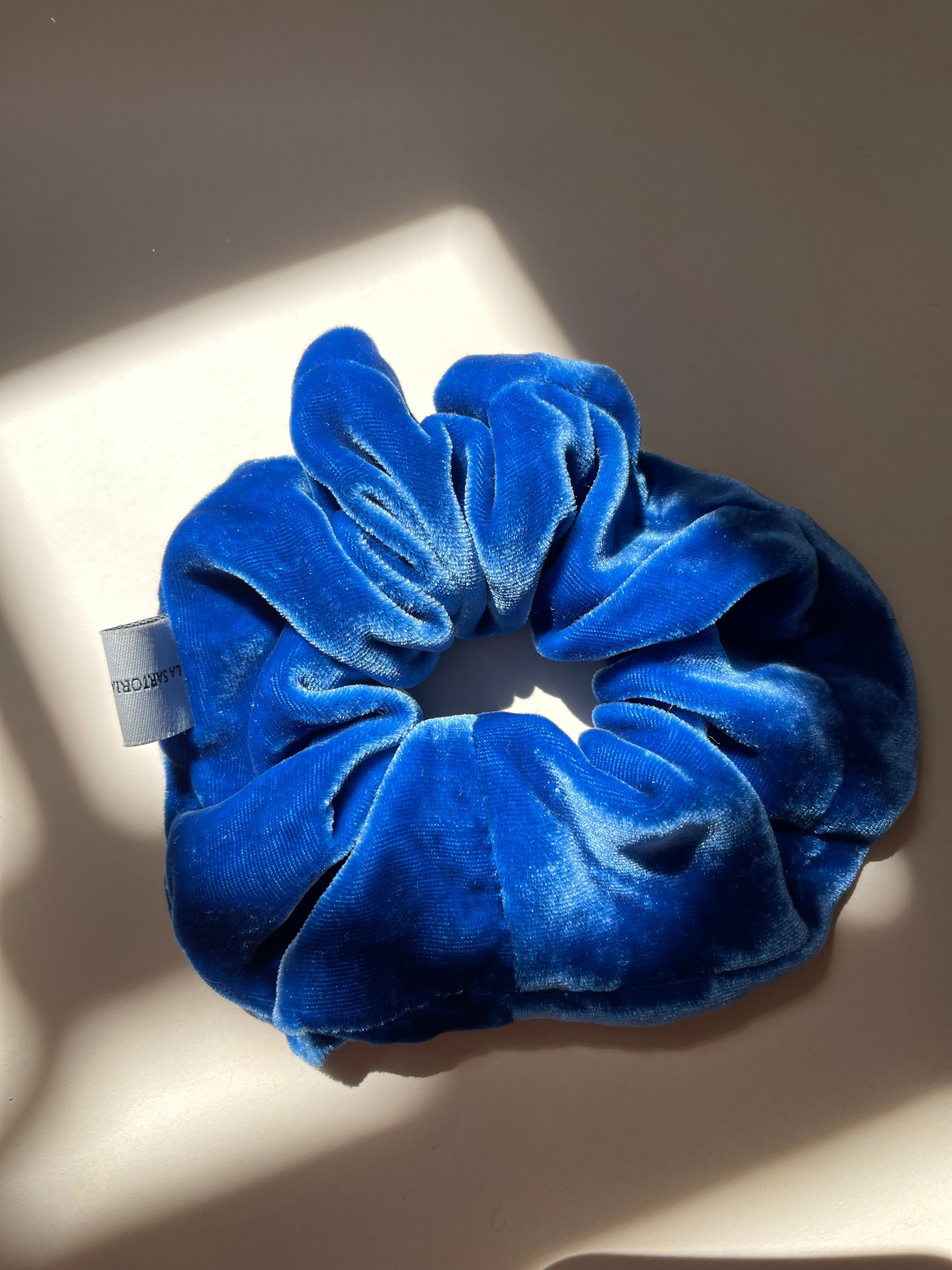 Maxi Scrunchie Light Blue Velvet Silk
