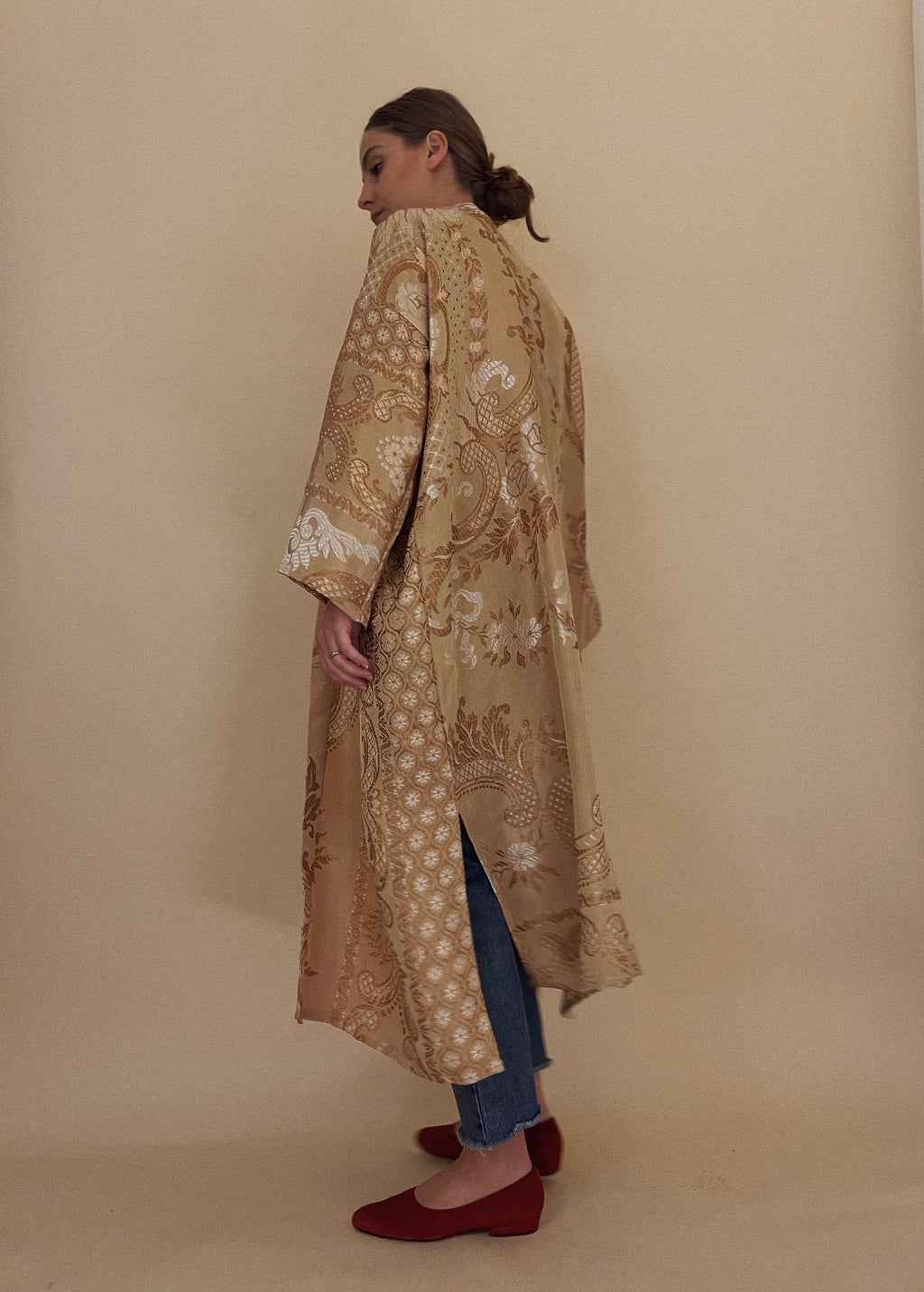 Kimono color cammello pezzo unico