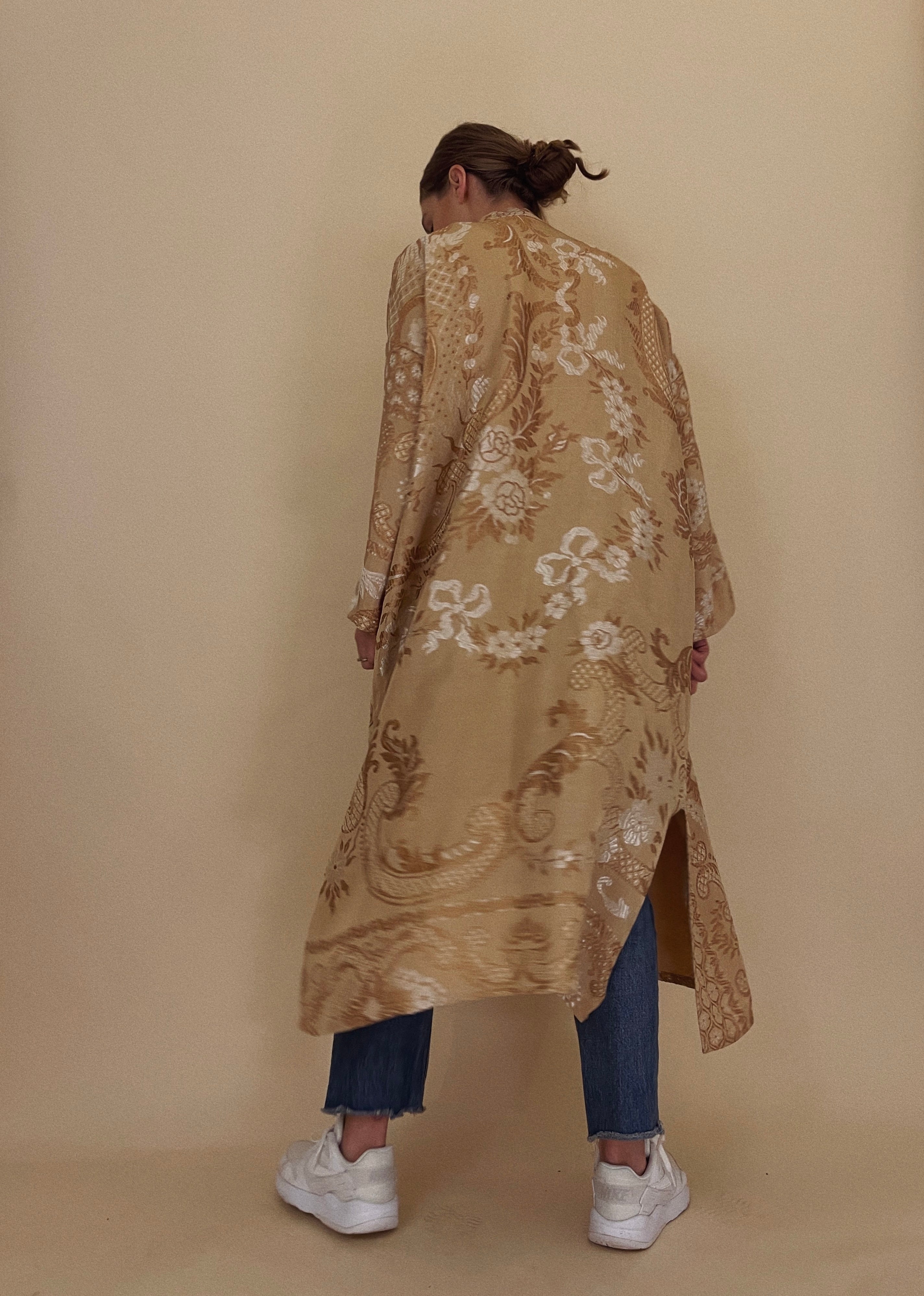Kimono color cammello pezzo unico