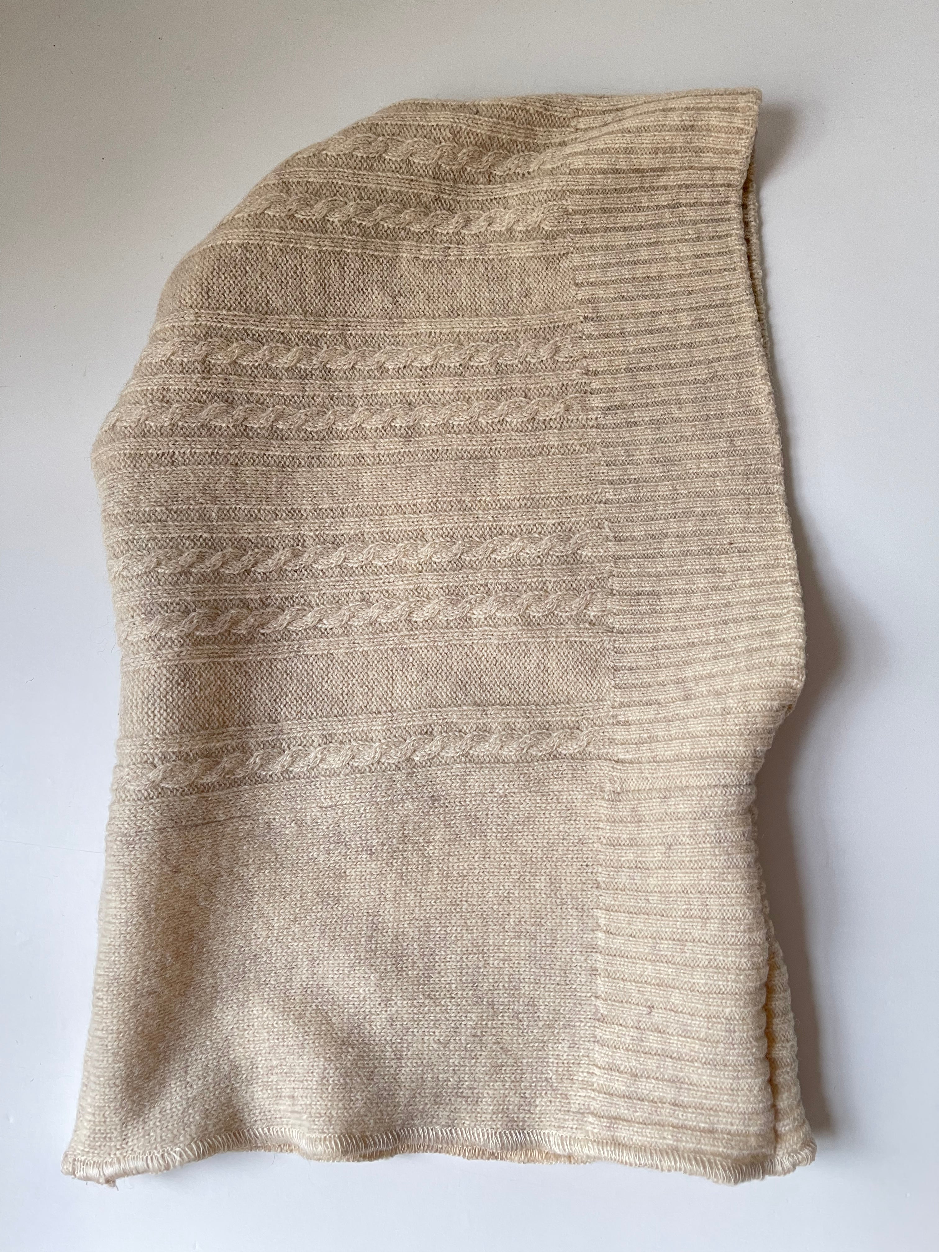 Balaclava panna trama intrecciata