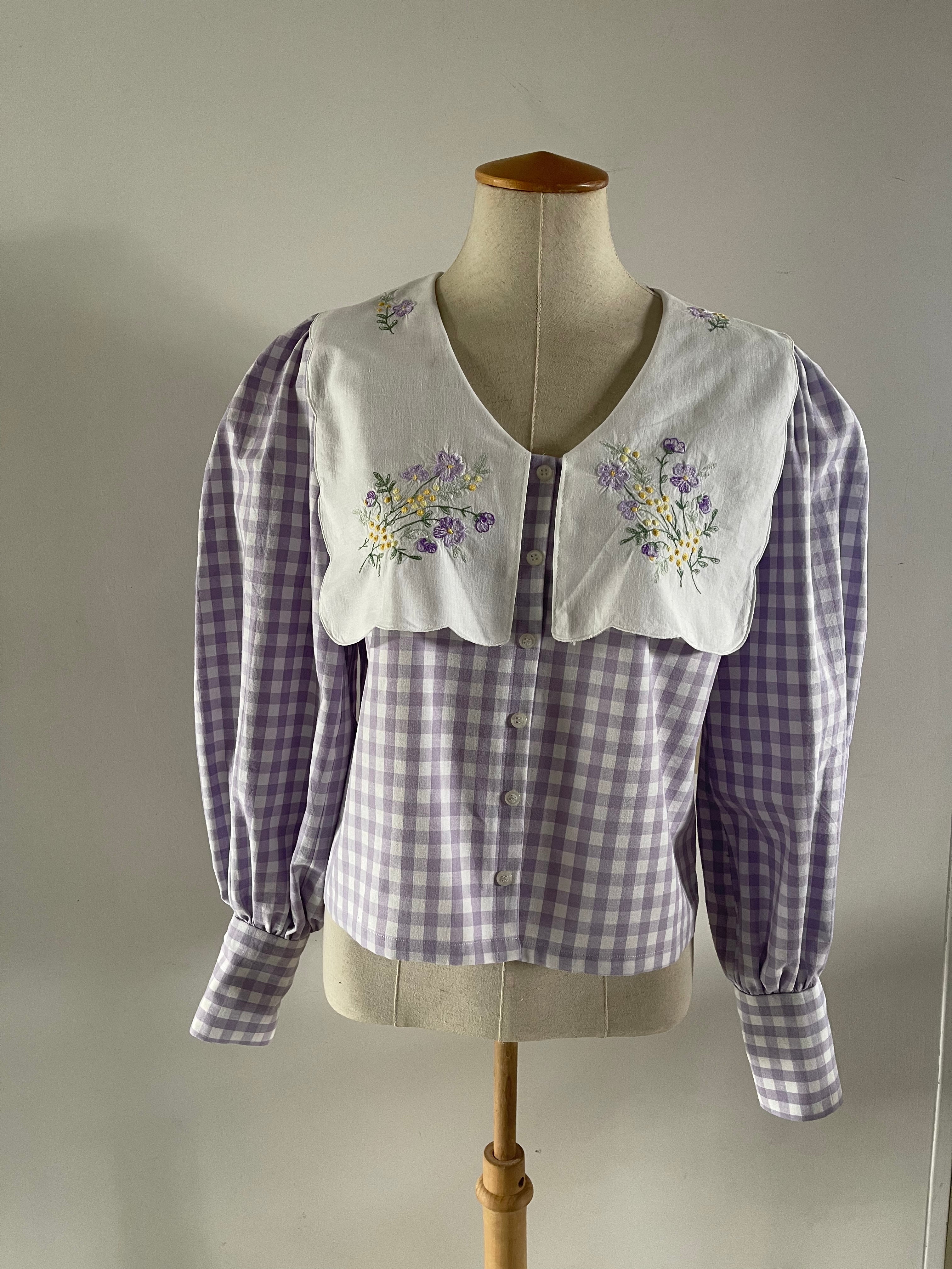 Camicia con colletto vintage pezzo unico