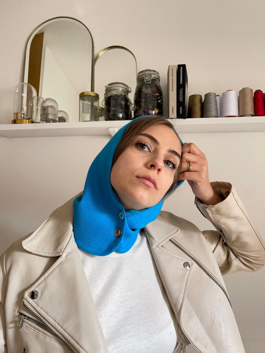 Balaclava Azzurro con bottoni