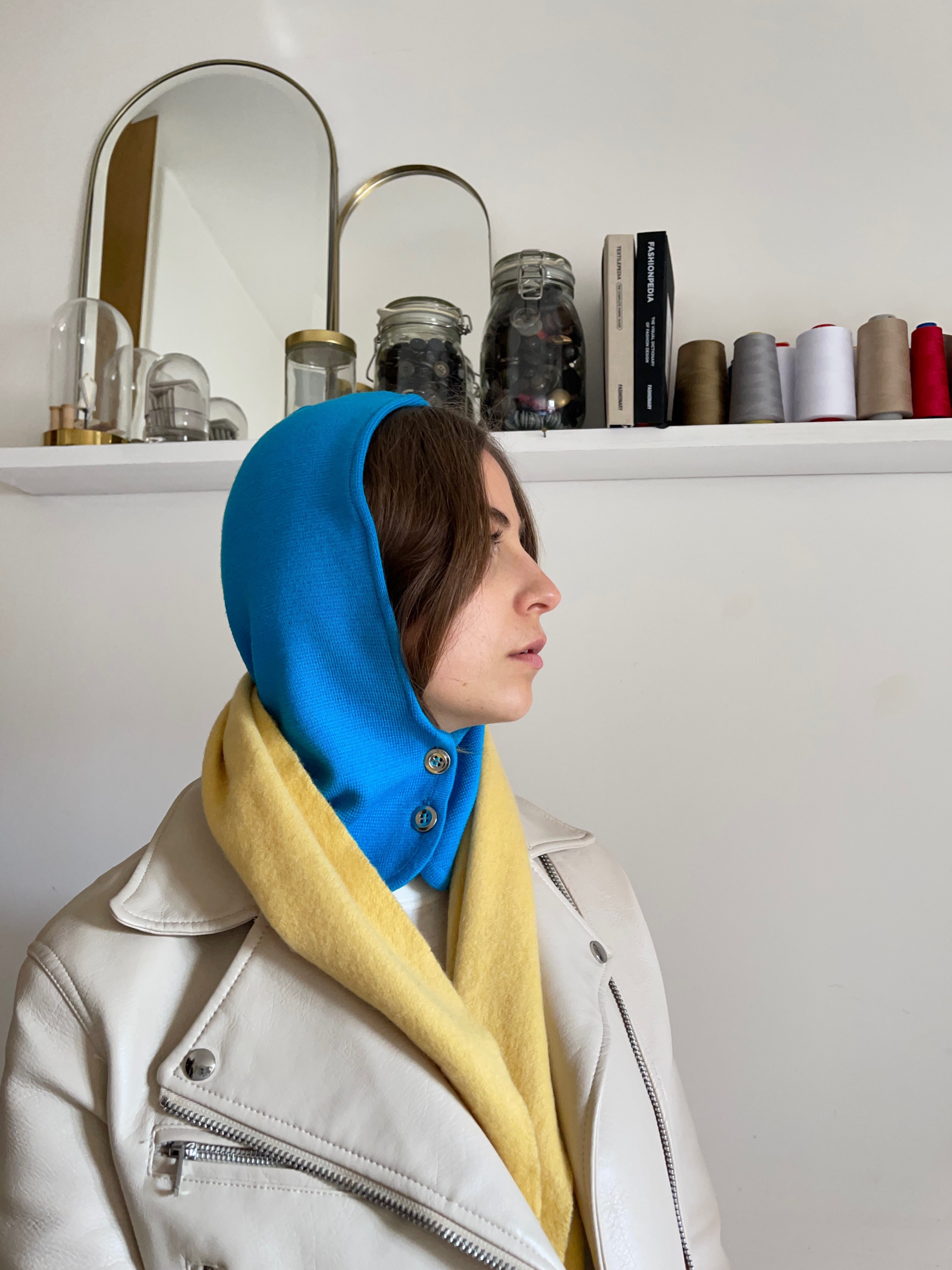 Balaclava Azzurro con bottoni