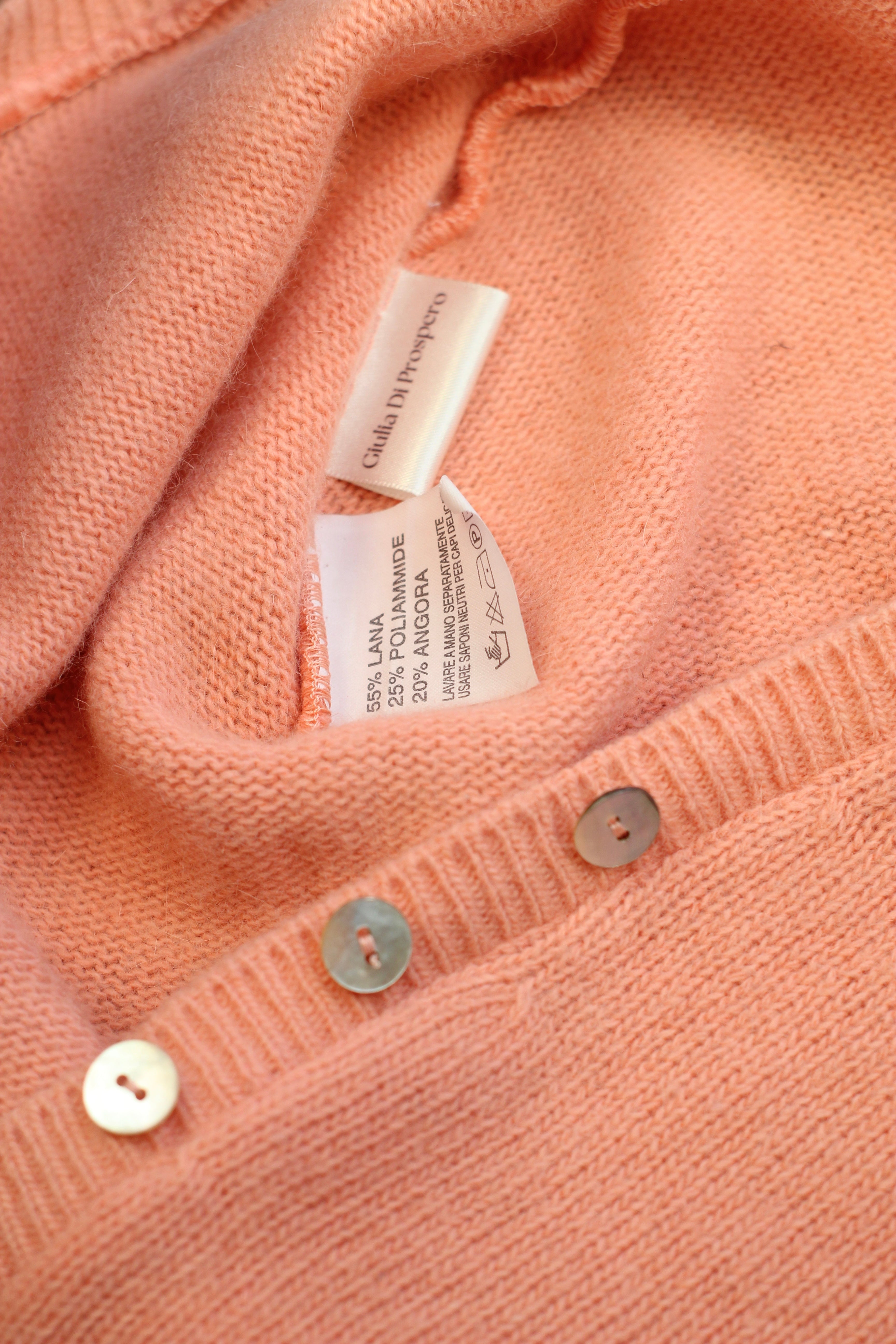 Balaclava rosa pesca con bottoni