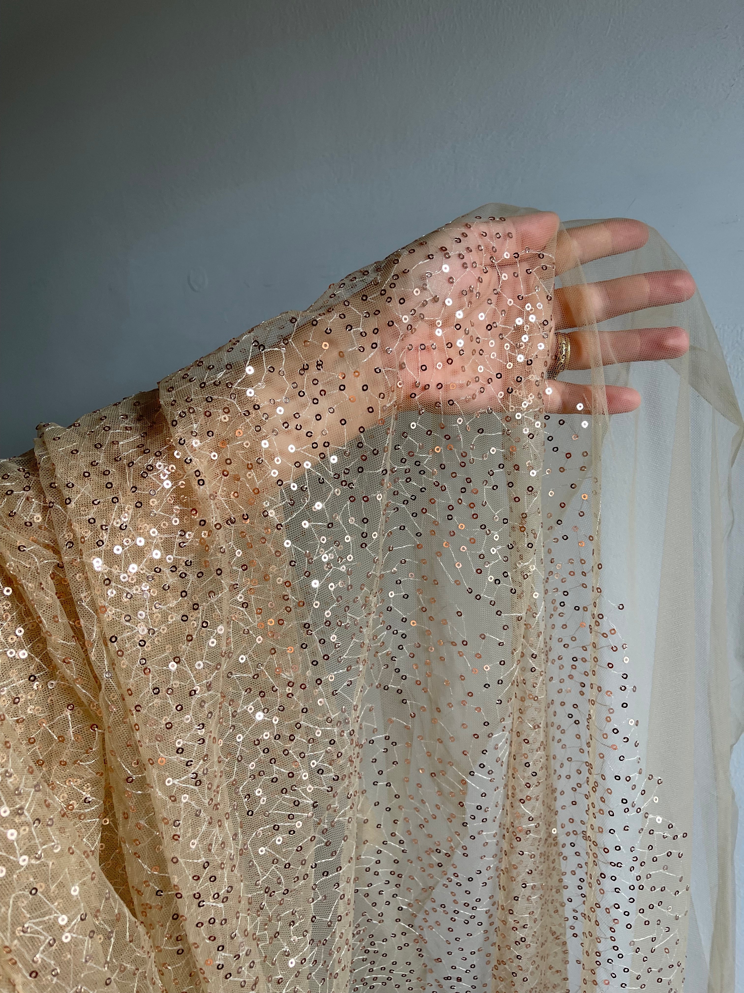 Tulle Ricamato Paillettes
