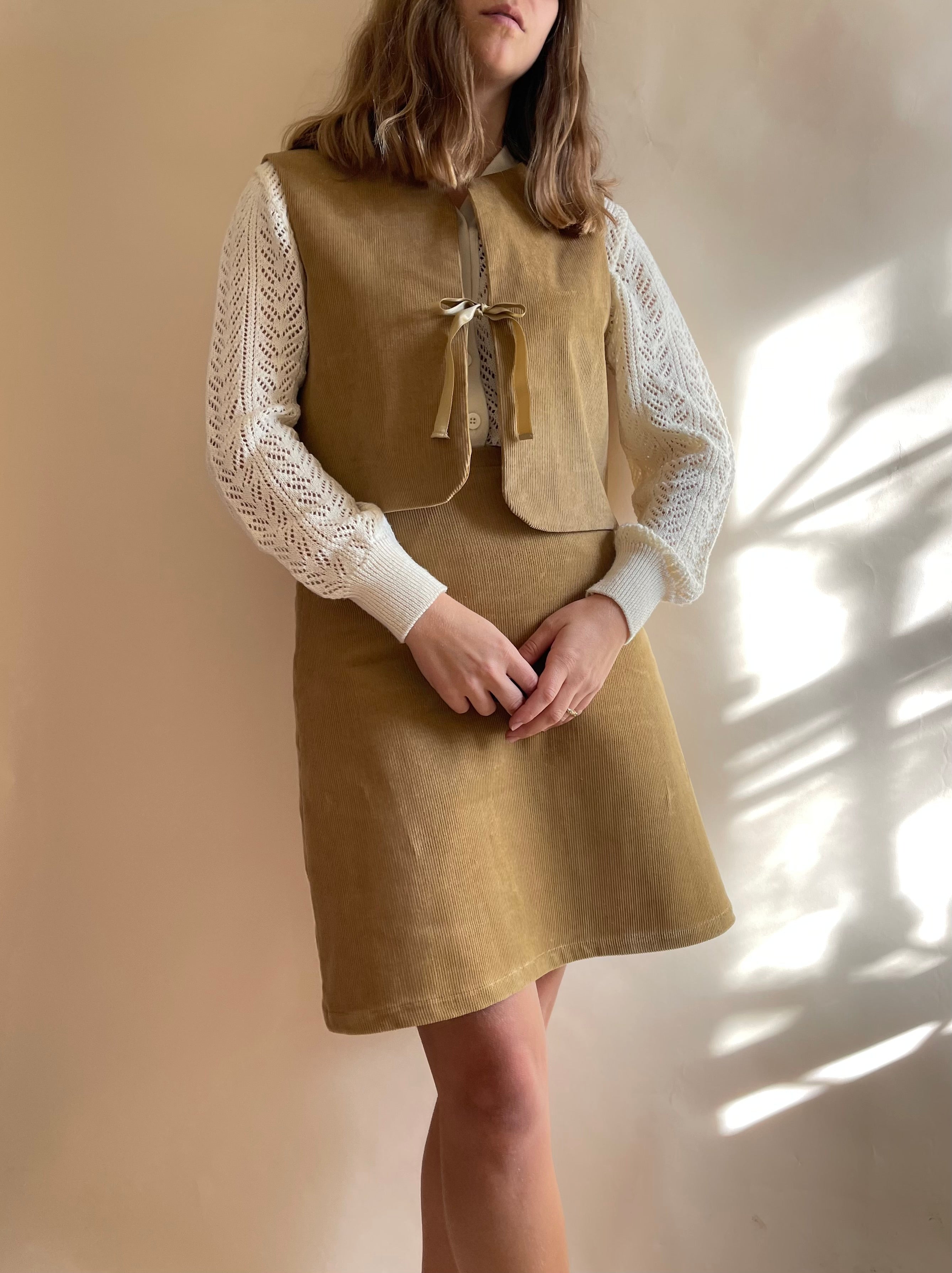 Flared mini skirt